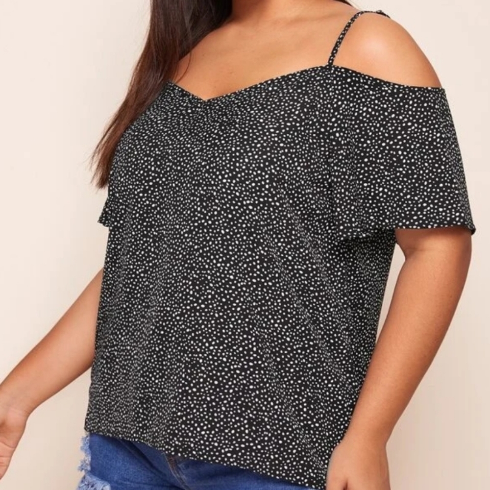 SHEIN off the shoulder flowy top 1X XL